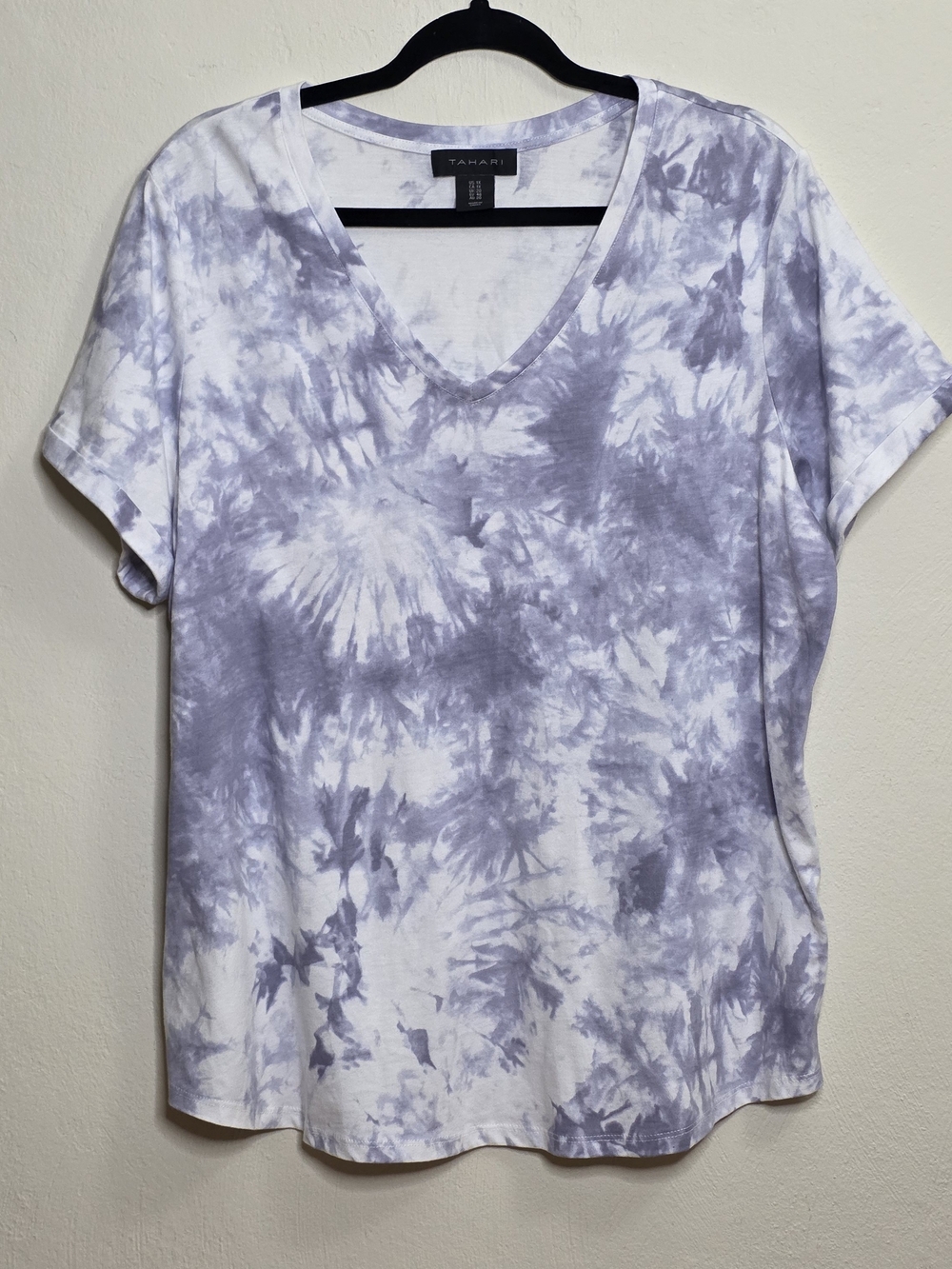 Tahari Lavender Tie-Dye Top
